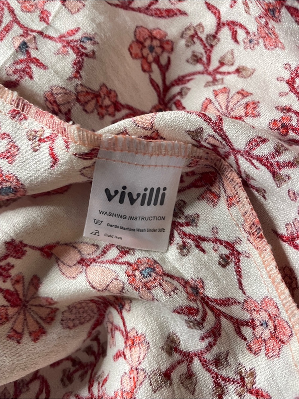 Vavilli boho Floral Peasant Blouse in Pink and Cream Tassels - Picture 3 of 6